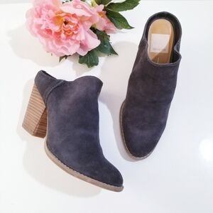 Dolce Vita Raven Slip On Mule Booties Block Heel